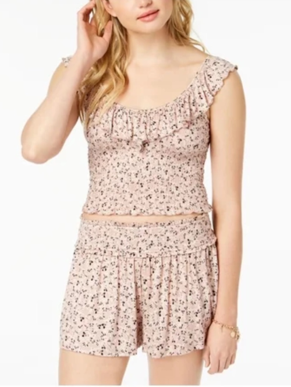 Two piece floral shorts and crop top​​​​